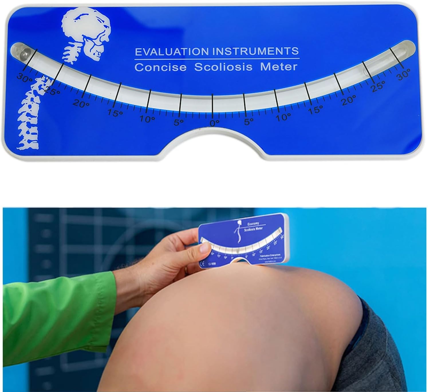 Non-digital scoliosis curvature tester 