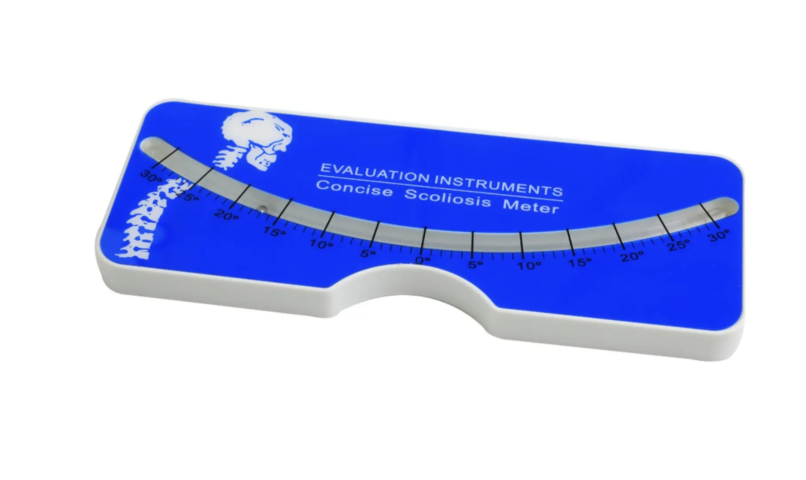 Manual scoliometer for spinal exams 