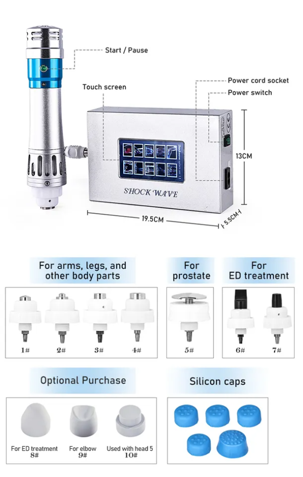 Extracorporeal shockwave therapy machine