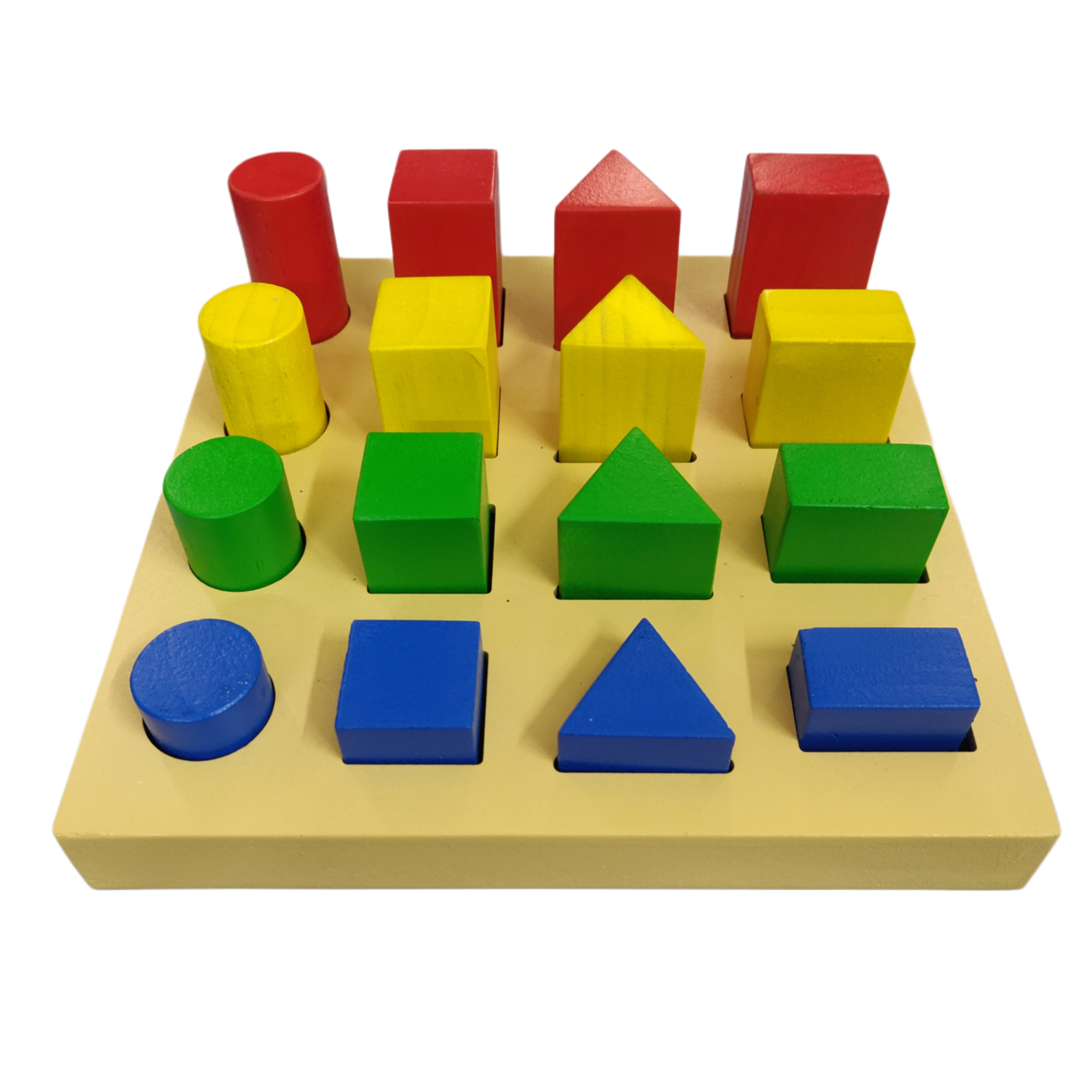 Durable wooden peg board for clinics and schools