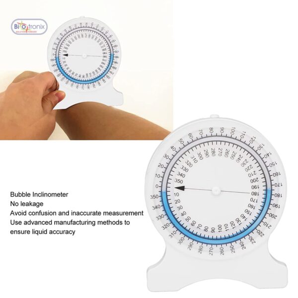 easy-to-read inclinometer for physiotherapy