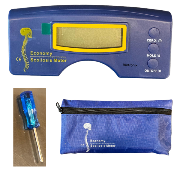Scoliosis curvature measuring meter